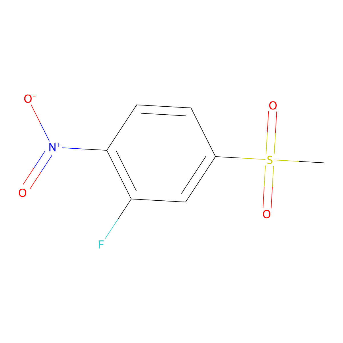 2-Fluoro-4-(methylsulfonyl)nitrobenzene molecular structure, CAS 1166756-97-3