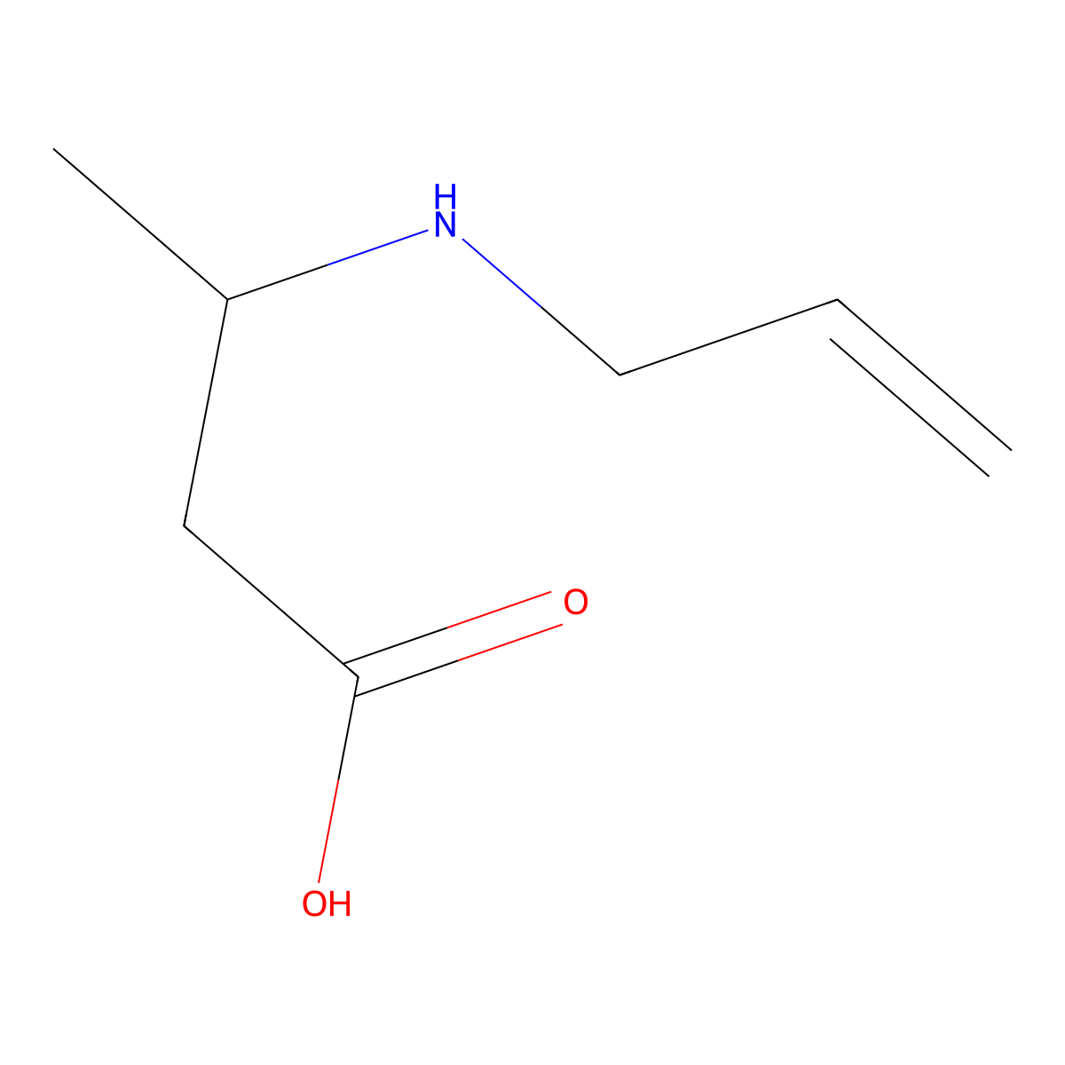 3-(2-Propen-1-ylamino)-butanoic acid molecular structure, CAS 116679-59-5