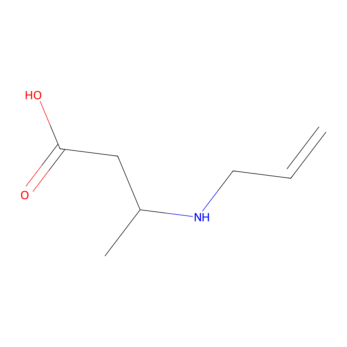 3-(2-Propen-1-ylamino)-butanoic acid molecular structure, CAS 116679-59-5