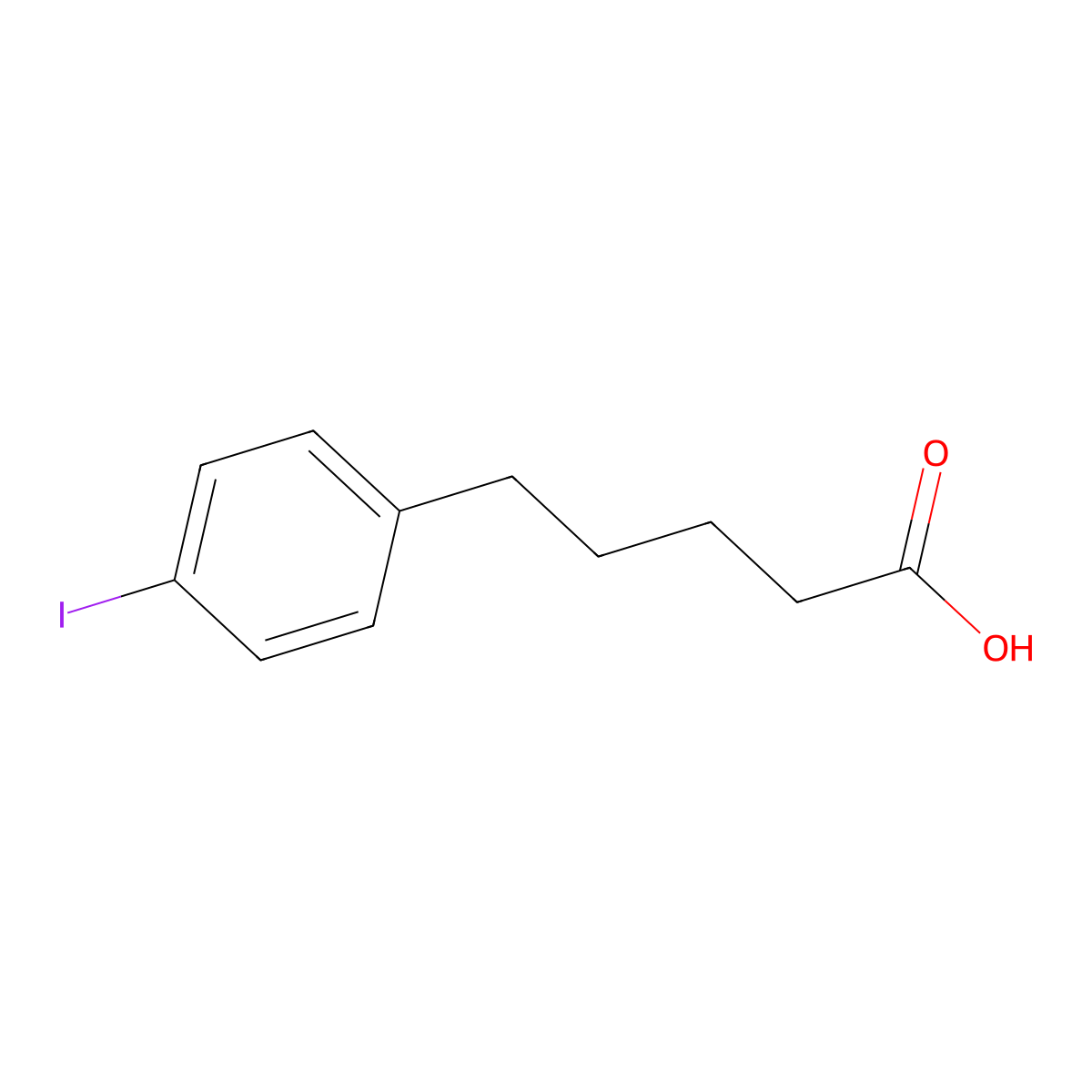 5-(4-Iodophenyl)pentanoic acid molecular structure, CAS 116680-98-9