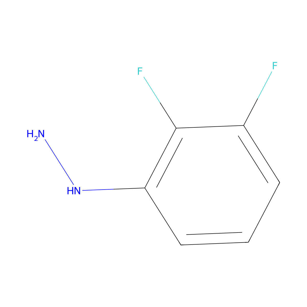 (2,3-Difluorophenyl)hydrazine molecular structure, CAS 116681-58-4