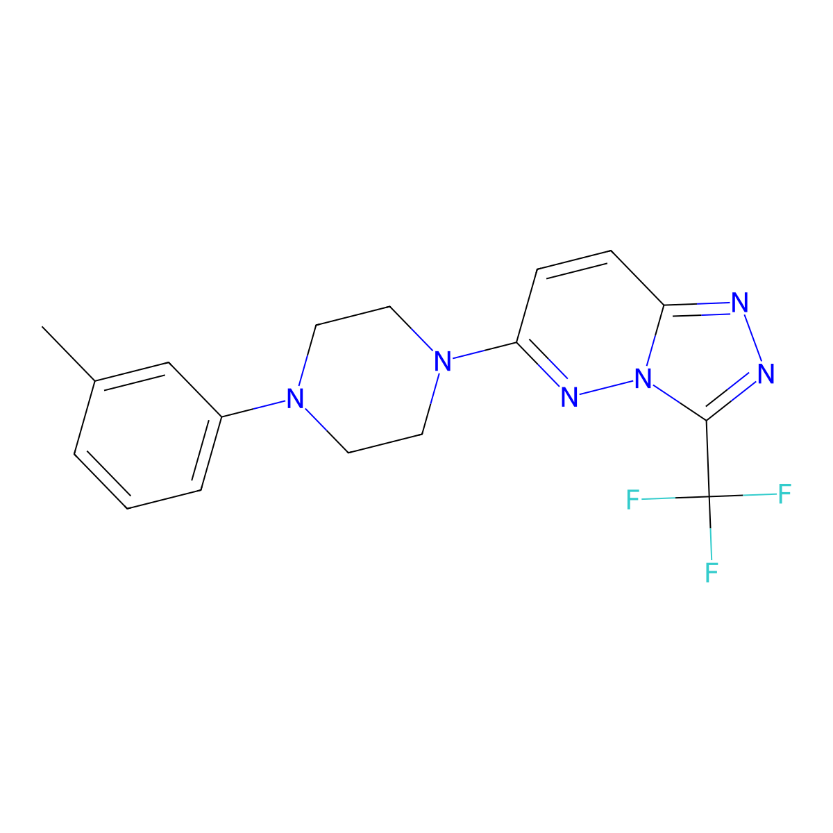 6-[4-(3-Methylphenyl)piperazin-1-yl]-3-(trifluoromethyl)-[1,2,4]triazolo[4,3-b]pyridazine molecular structure, CAS 1166810-34-9