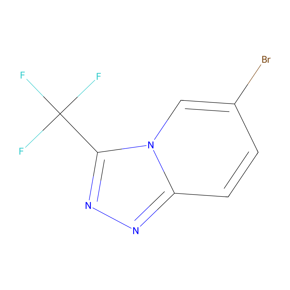 6-Bromo-3-(trifluoromethyl)-(1,2,4)triazolo(4,3-a)pyridine molecular structure, CAS 1166819-53-9