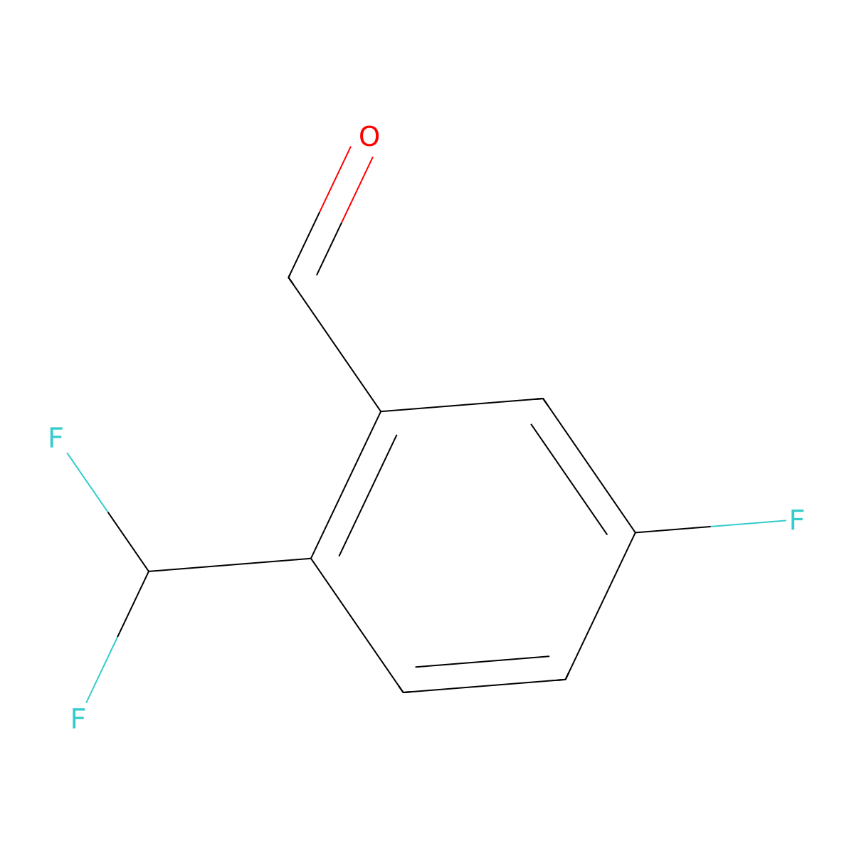 2-(Difluoromethyl)-5-fluorobenzaldehyde molecular structure, CAS 1166820-28-5