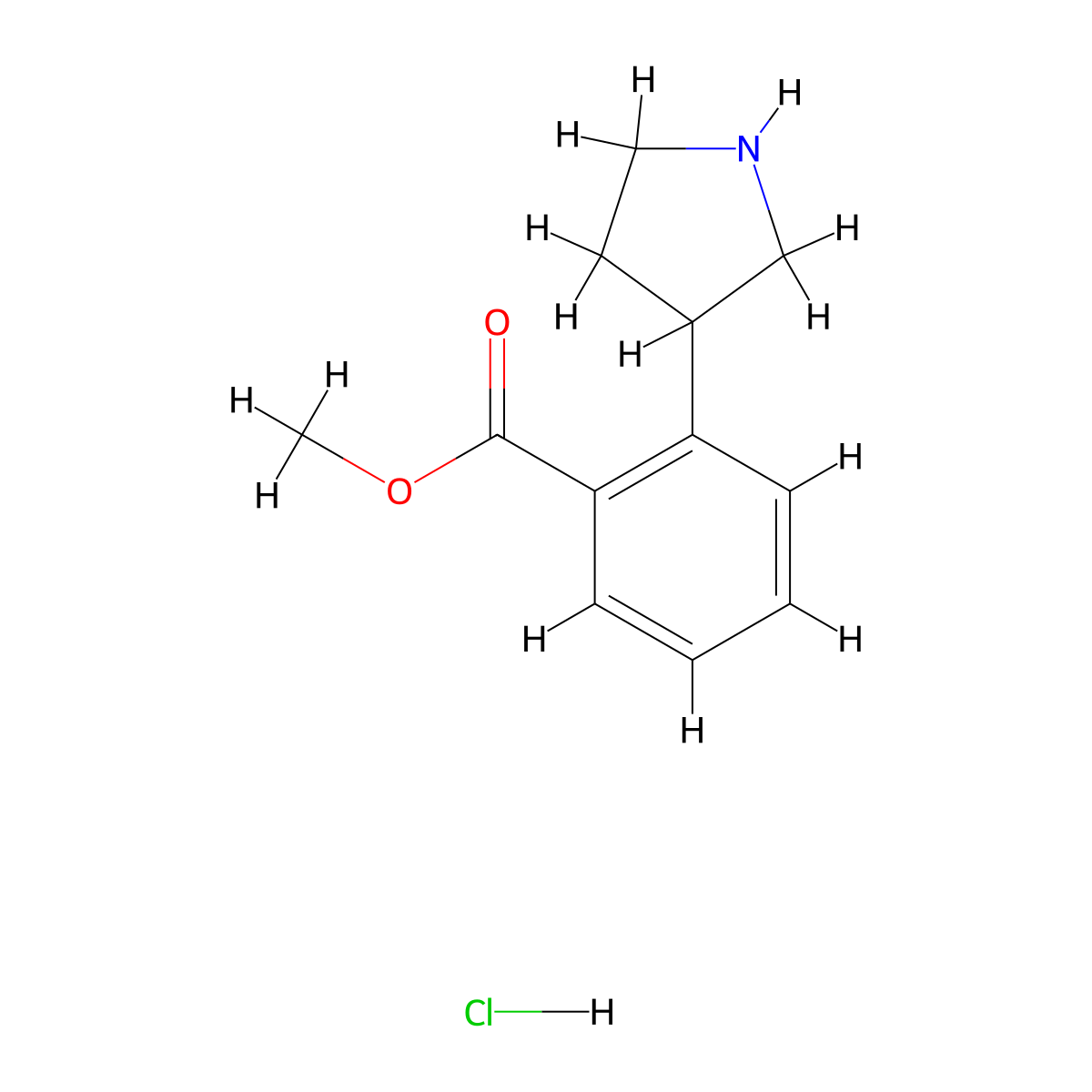 Methyl 2-(pyrrolidin-3-yl)benzoate hydrochloride molecular structure, CAS 1166820-44-5