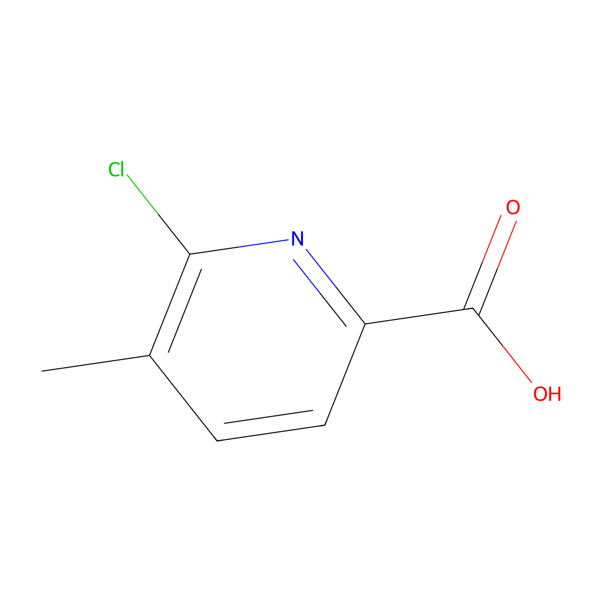 6-Chloro-5-methylpyridine-2-carboxylic acid molecular structure, CAS 1166828-13-2