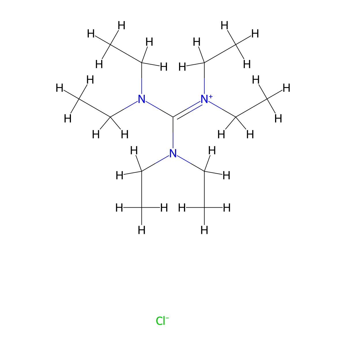 Ethanaminium, N-[bis(diethylamino)methylene]-N-ethyl-, chloride (1:1) molecular structure, CAS 1166837-27-9