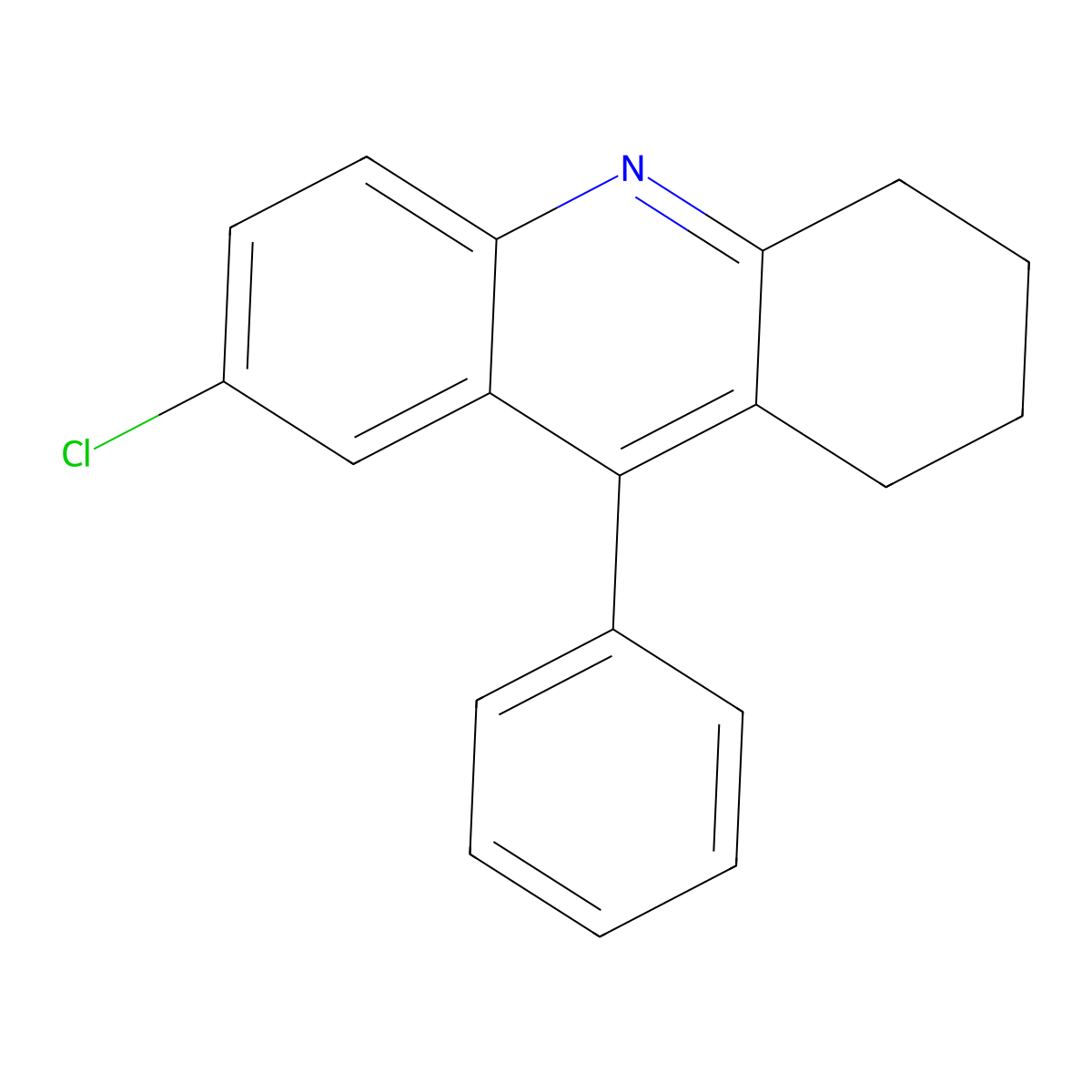 7-Chloro-9-phenyl-1,2,3,4-tetrahydroacridine molecular structure, CAS 116690-69-8