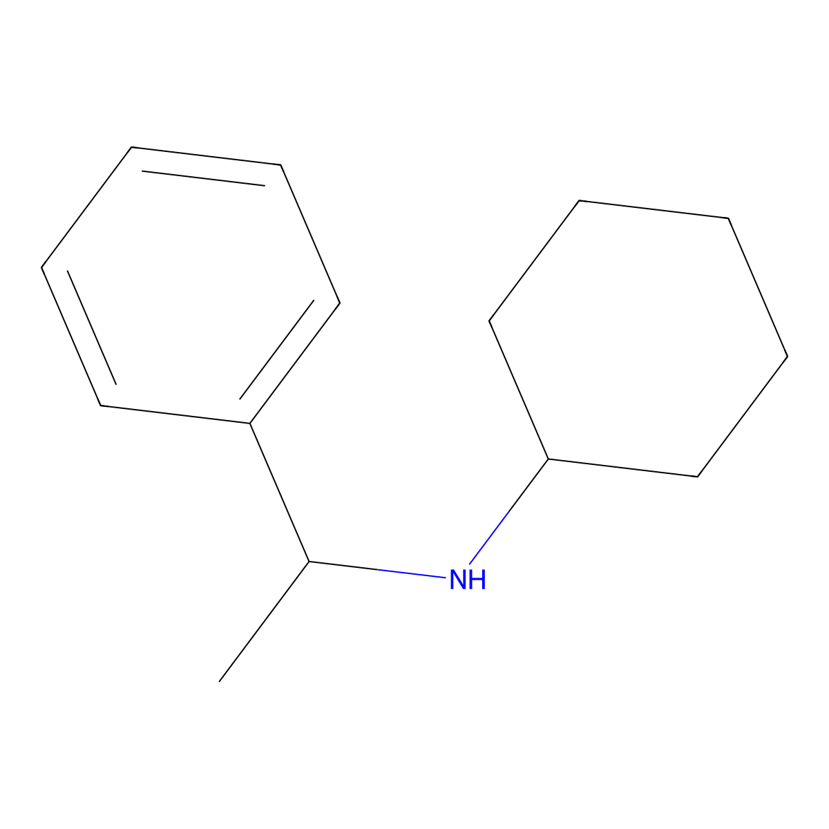 N-(1-phenylethyl)cyclohexanamine molecular structure, CAS 116692-81-0
