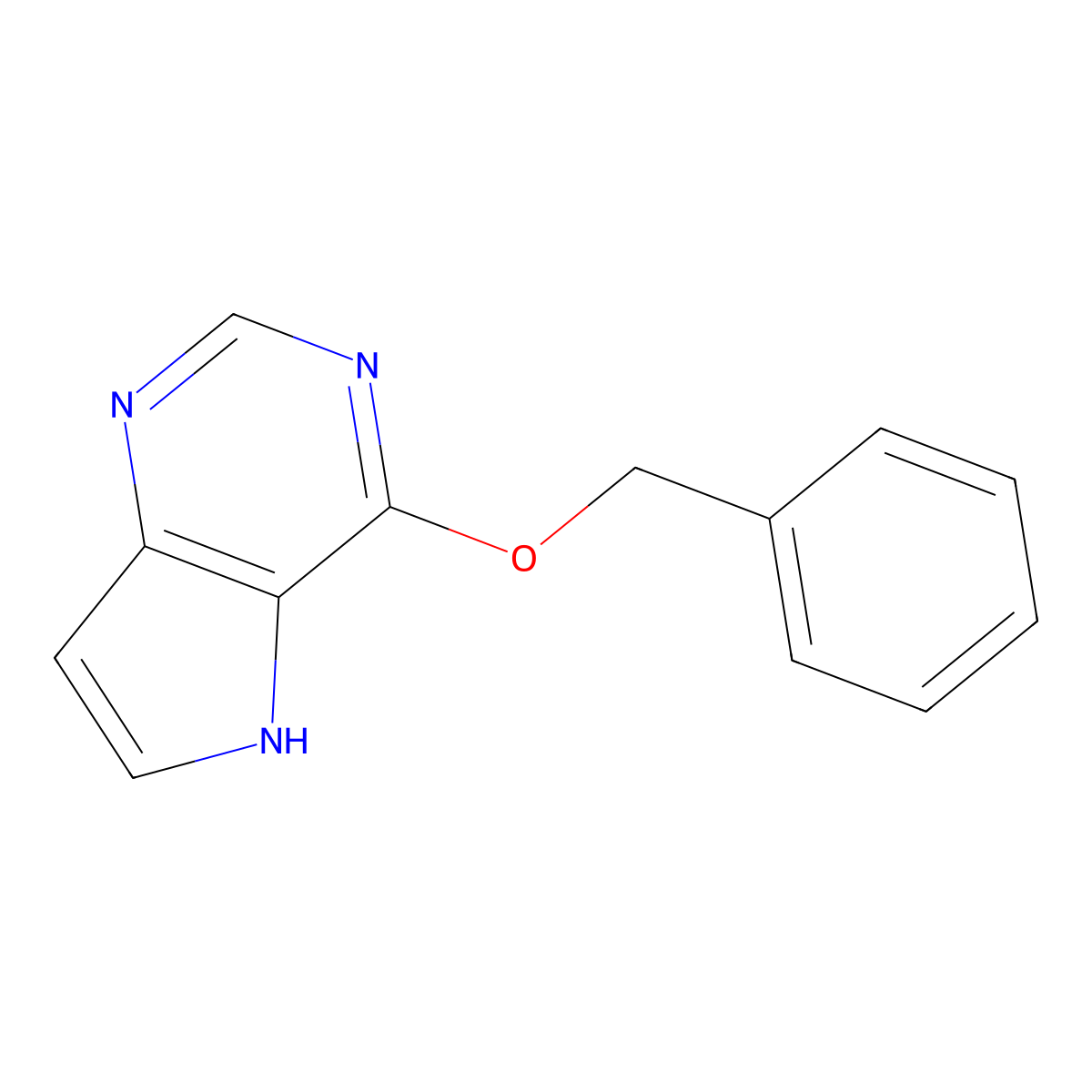 4-(benzyloxy)-5H-pyrrolo[3,2-d]pyrimidine molecular structure, CAS 1166948-78-2