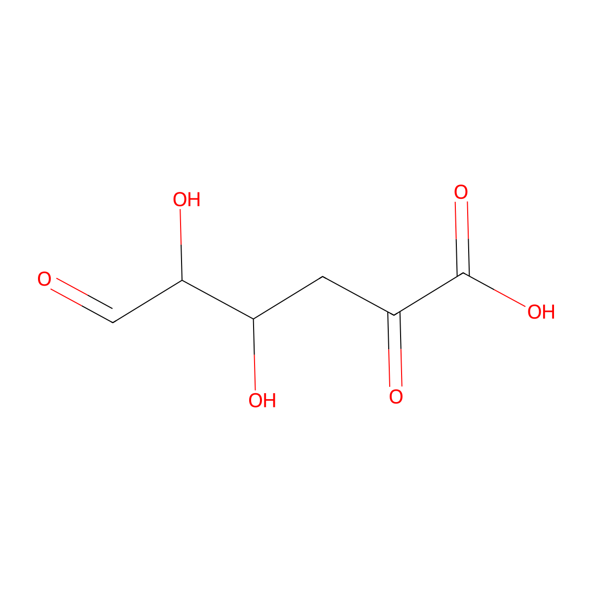 Hexuronic acid, 4-deoxy-5-keto- molecular structure, CAS 116696-68-5
