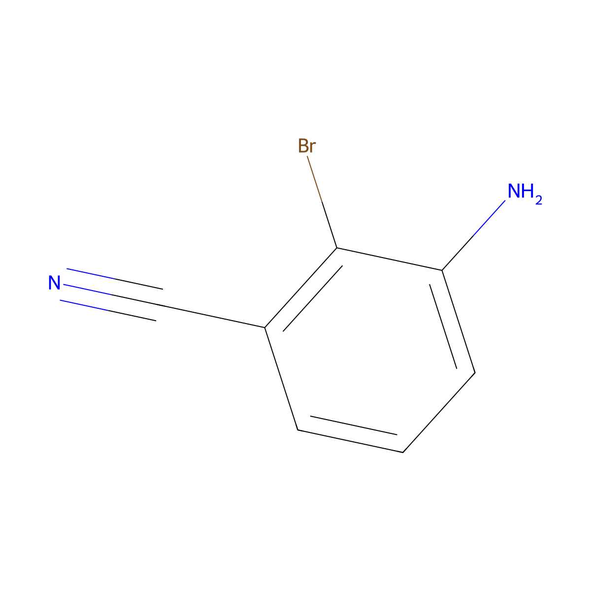 3-Amino-2-bromobenzonitrile molecular structure, CAS 1166988-09-5