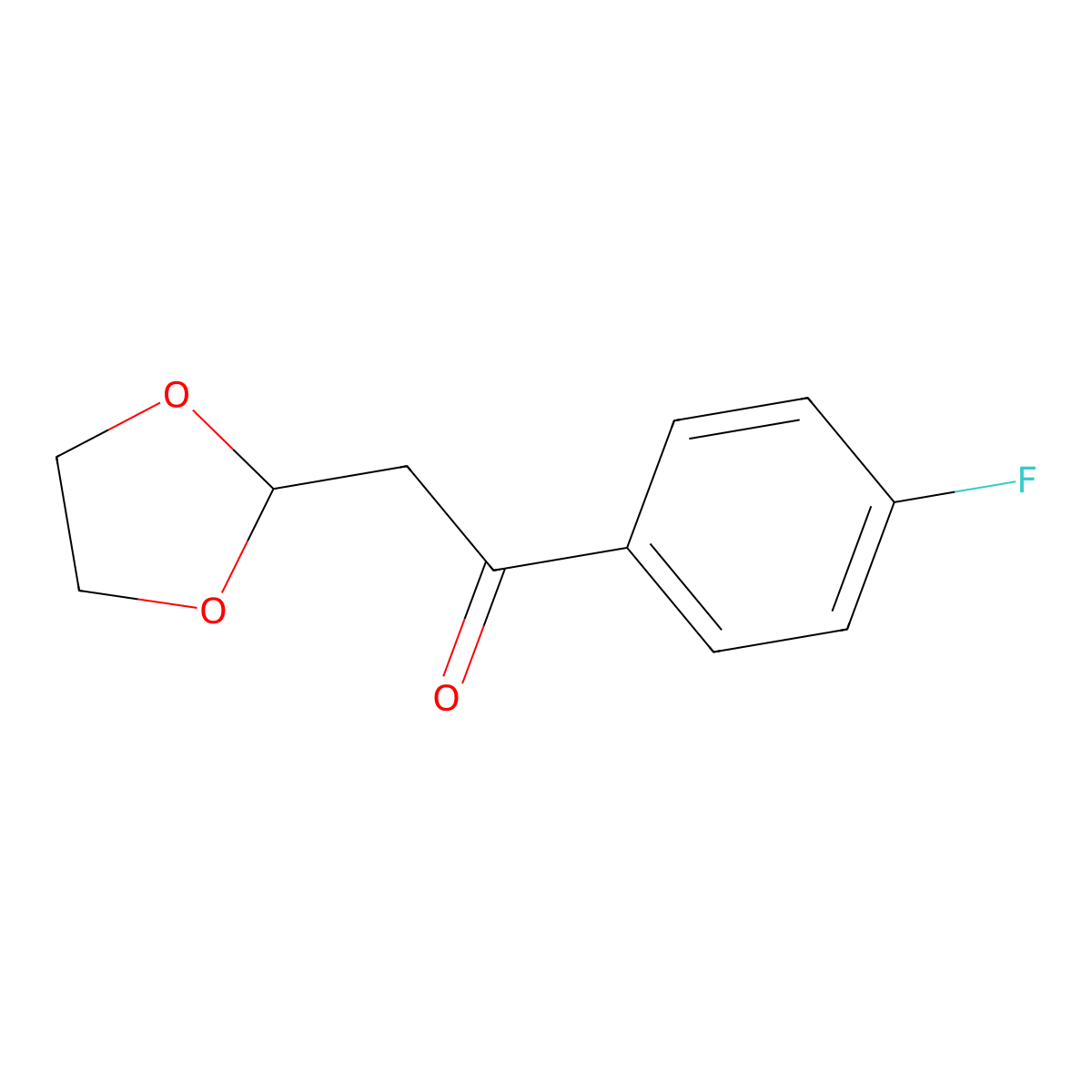 2-(1,3-Dioxolan-2-yl)-1-(4-fluorophenyl)ethanone molecular structure, CAS 1166996-38-8