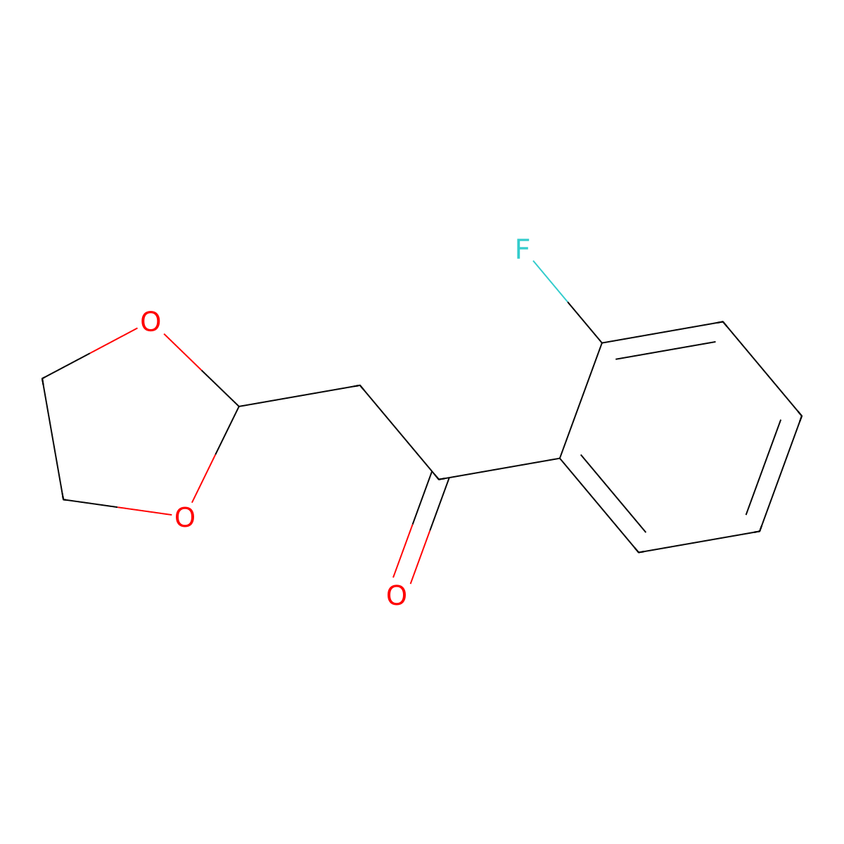 2-(1,3-Dioxolan-2-yl)-1-(2-fluorophenyl)ethanone molecular structure, CAS 1166996-41-3
