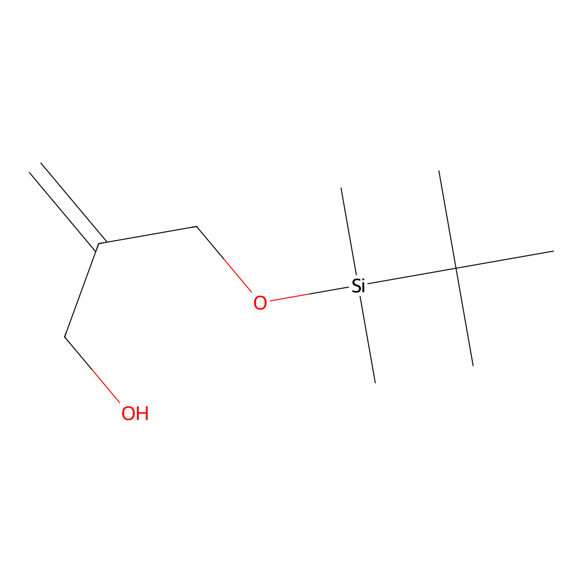 2-(((Tert-butyldimethylsilyl)oxy)methyl)prop-2-en-1-ol molecular structure, CAS 116700-73-3