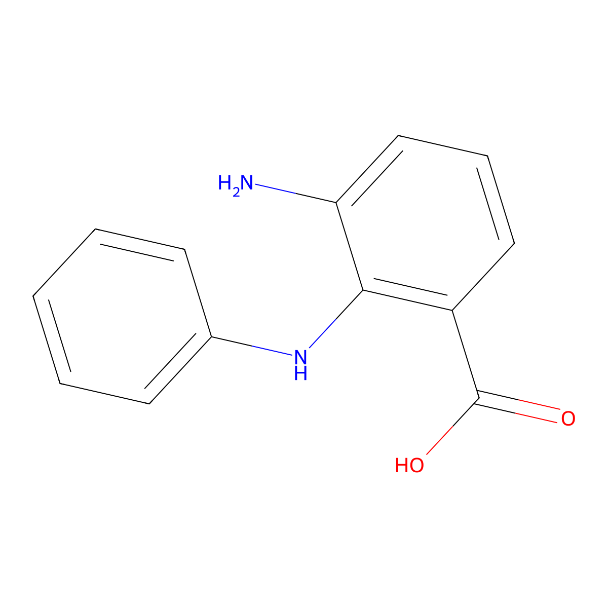 3-Amino-2-(phenylamino)benzoic acid molecular structure, CAS 116702-63-7