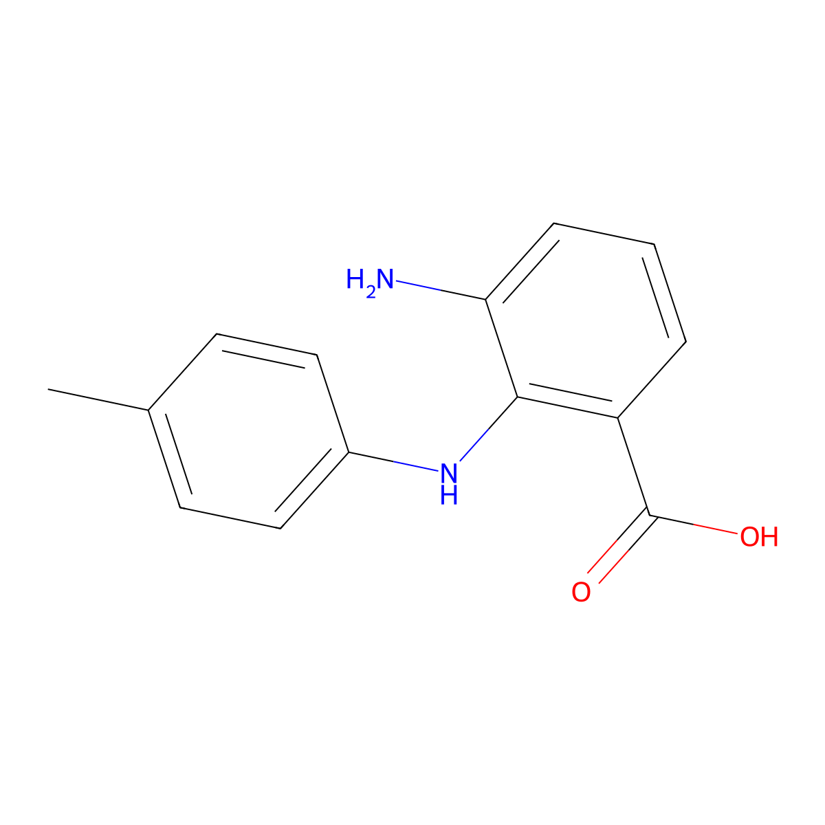 3-Amino-2-(4-methylphenylamino)benzoic acid molecular structure, CAS 116702-65-9
