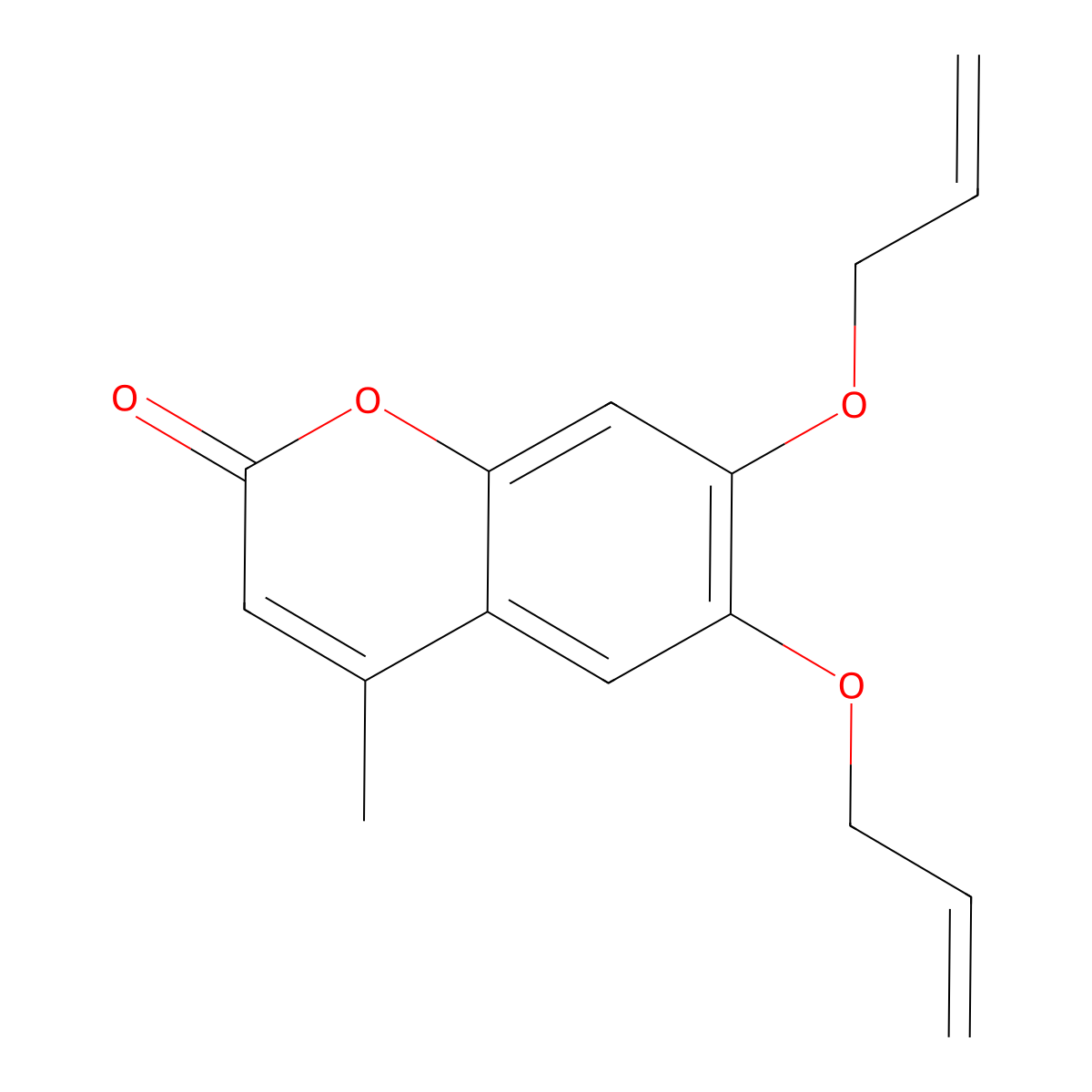 6,7-Diallyloxy-4-methylcoumarin molecular structure, CAS 116703-26-5