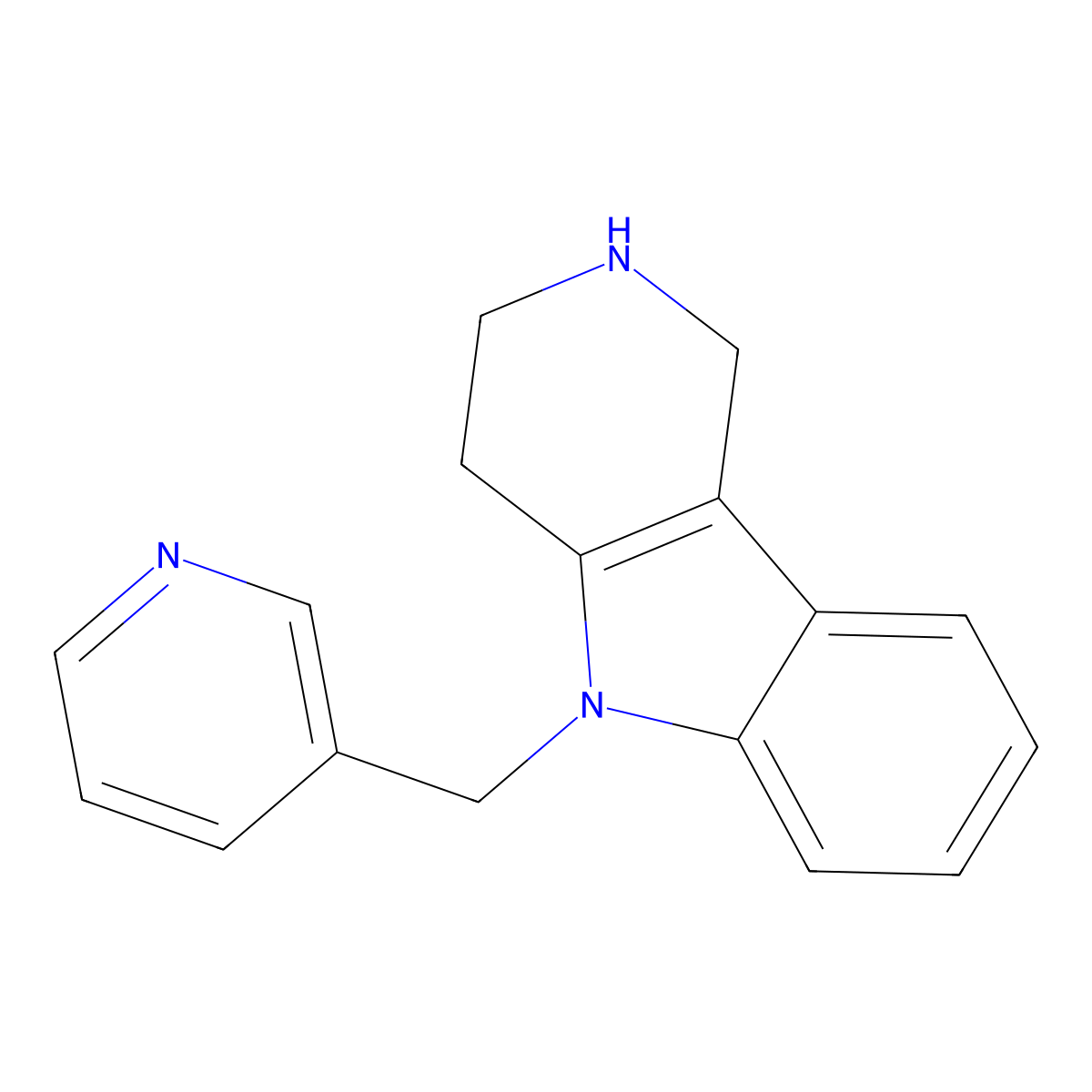 5-(Pyridin-3-ylmethyl)-2,3,4,5-tetrahydro-1H-pyrido[4,3-b]indole molecular structure, CAS 1167052-32-5