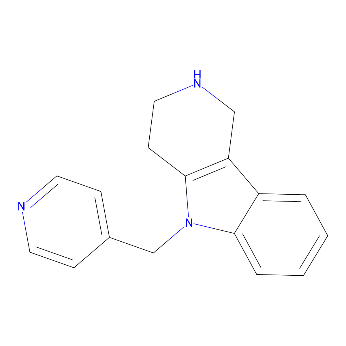 5-(Pyridin-4-ylmethyl)-2,3,4,5-tetrahydro-1H-pyrido[4,3-b]indole molecular structure, CAS 1167052-33-6