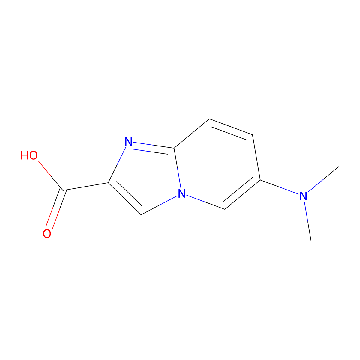 6-(Dimethylamino)imidazo[1,2-a]pyridine-2-carboxylic acid molecular structure, CAS 1167055-22-2