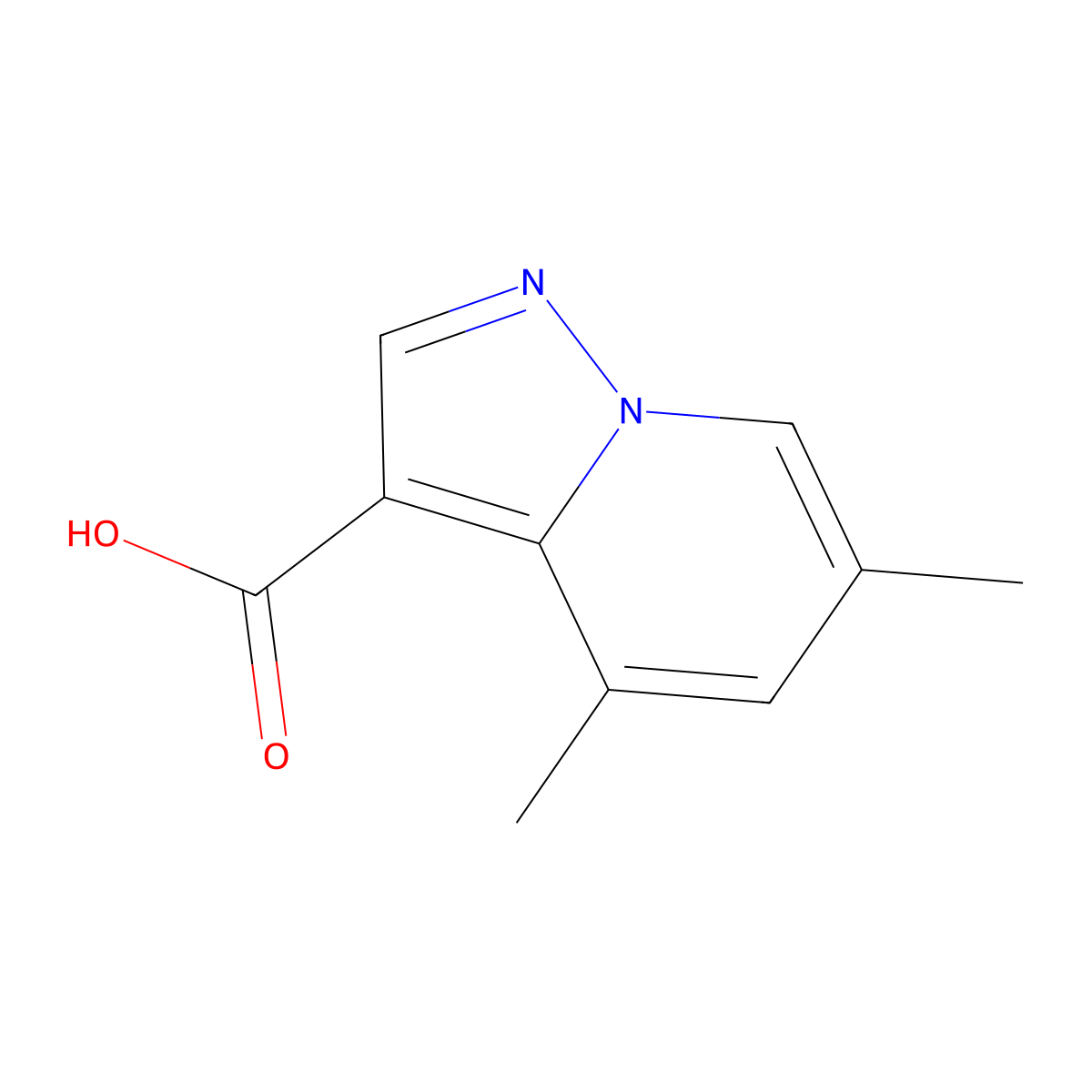 4,6-Dimethylpyrazolo[1,5-a]pyridine-3-carboxylic acid molecular structure, CAS 1167055-31-3