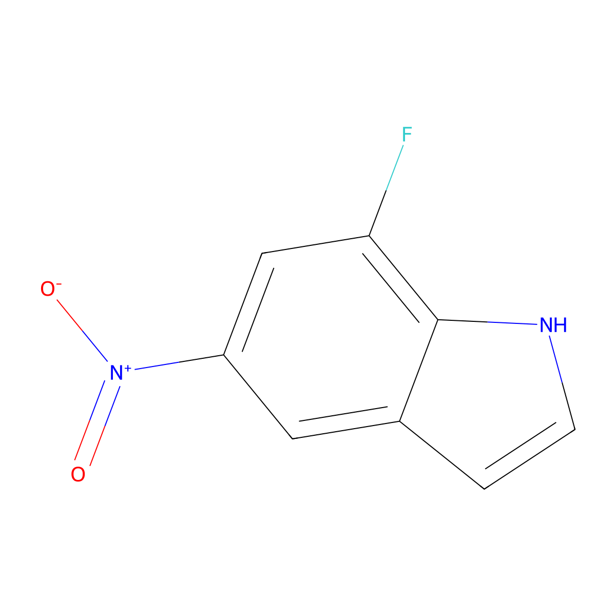 7-Fluoro-5-nitro-1H-indole molecular structure, CAS 1167055-33-5