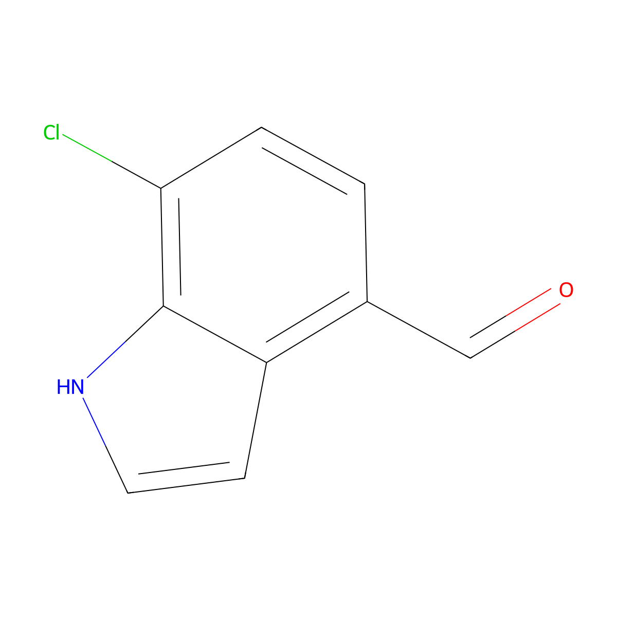7-Chloro-1H-indole-4-carbaldehyde molecular structure, CAS 1167055-37-9