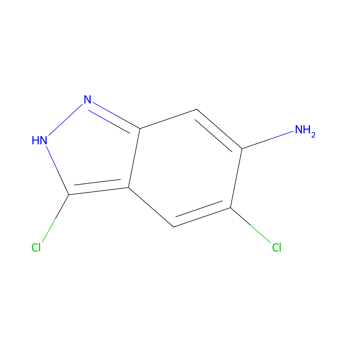 6-Amino-3,5-dichloro-1H-indazole molecular structure, CAS 1167055-44-8