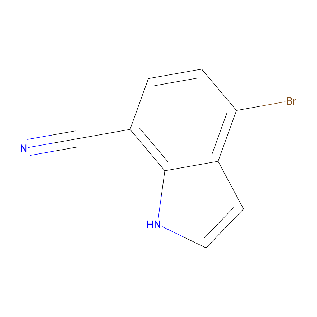 4-Bromo-1h-indole-7-carbonitrile molecular structure, CAS 1167055-46-0