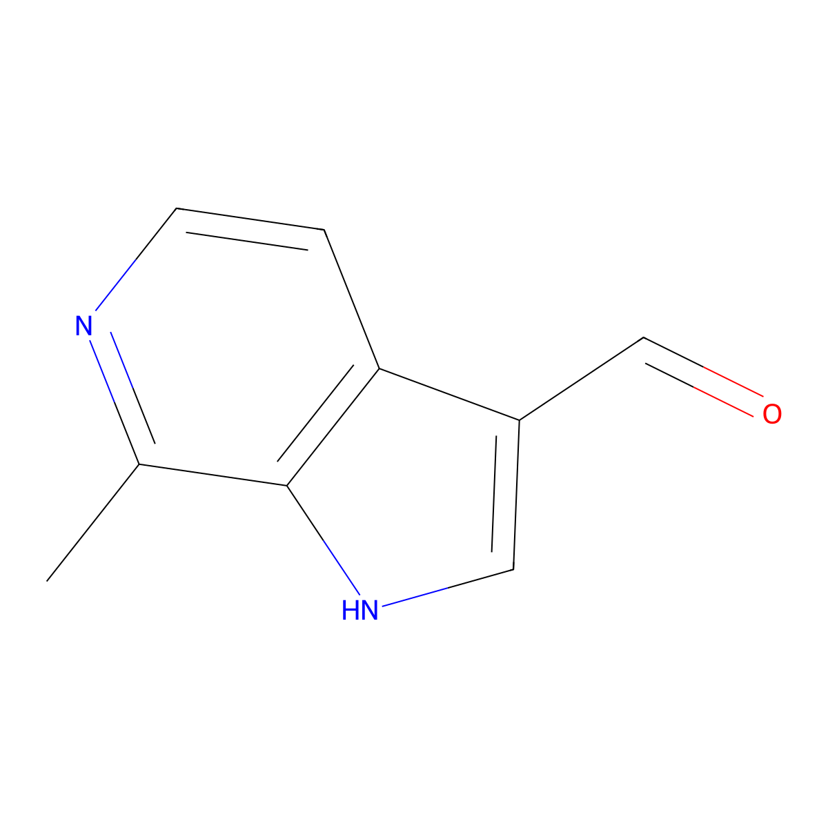 7-methyl-1H-pyrrolo[2,3-c]pyridine-3-carbaldehyde molecular structure, CAS 1167055-47-1