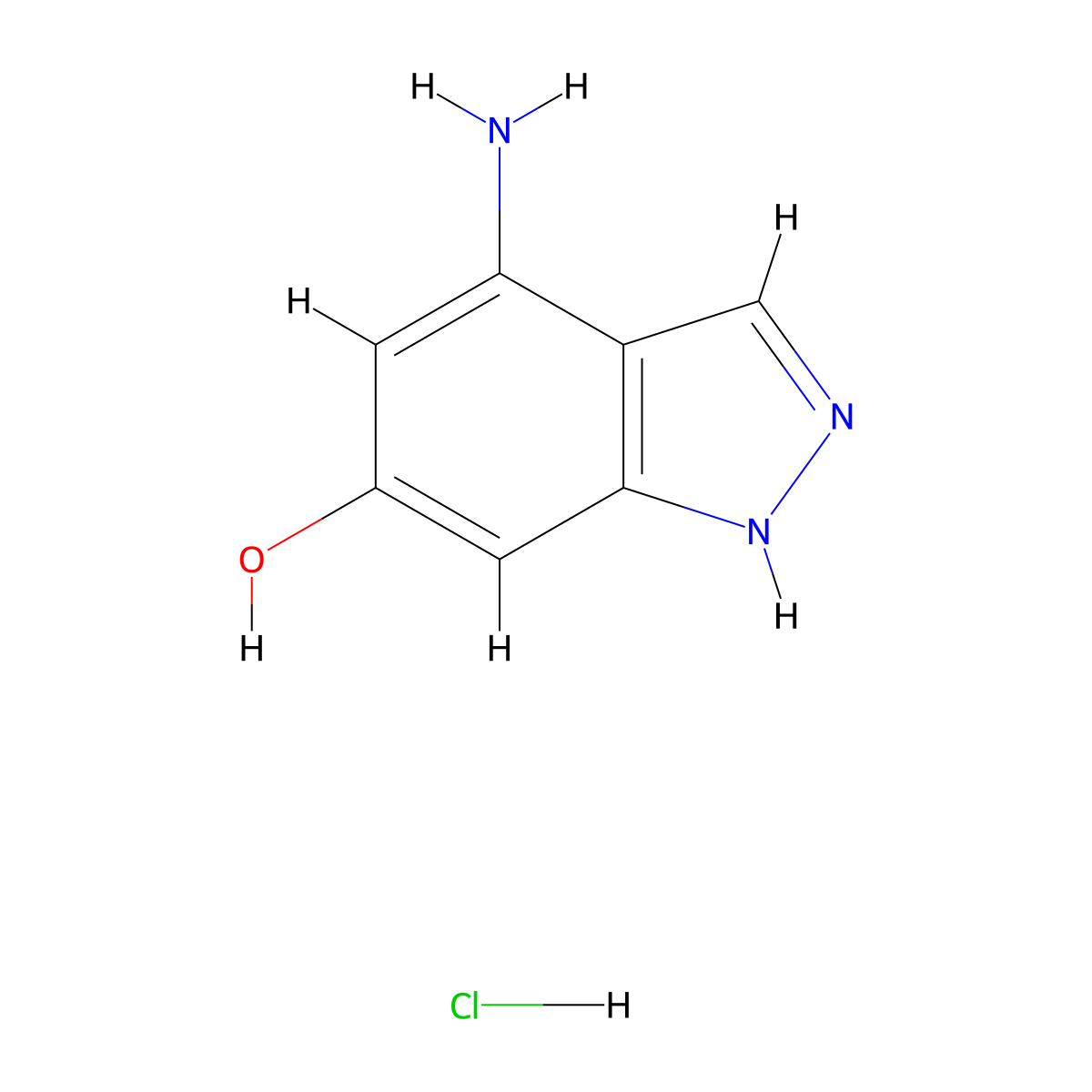 4-Amino-1H-indazol-6-ol hydrochloride molecular structure, CAS 1167055-54-0