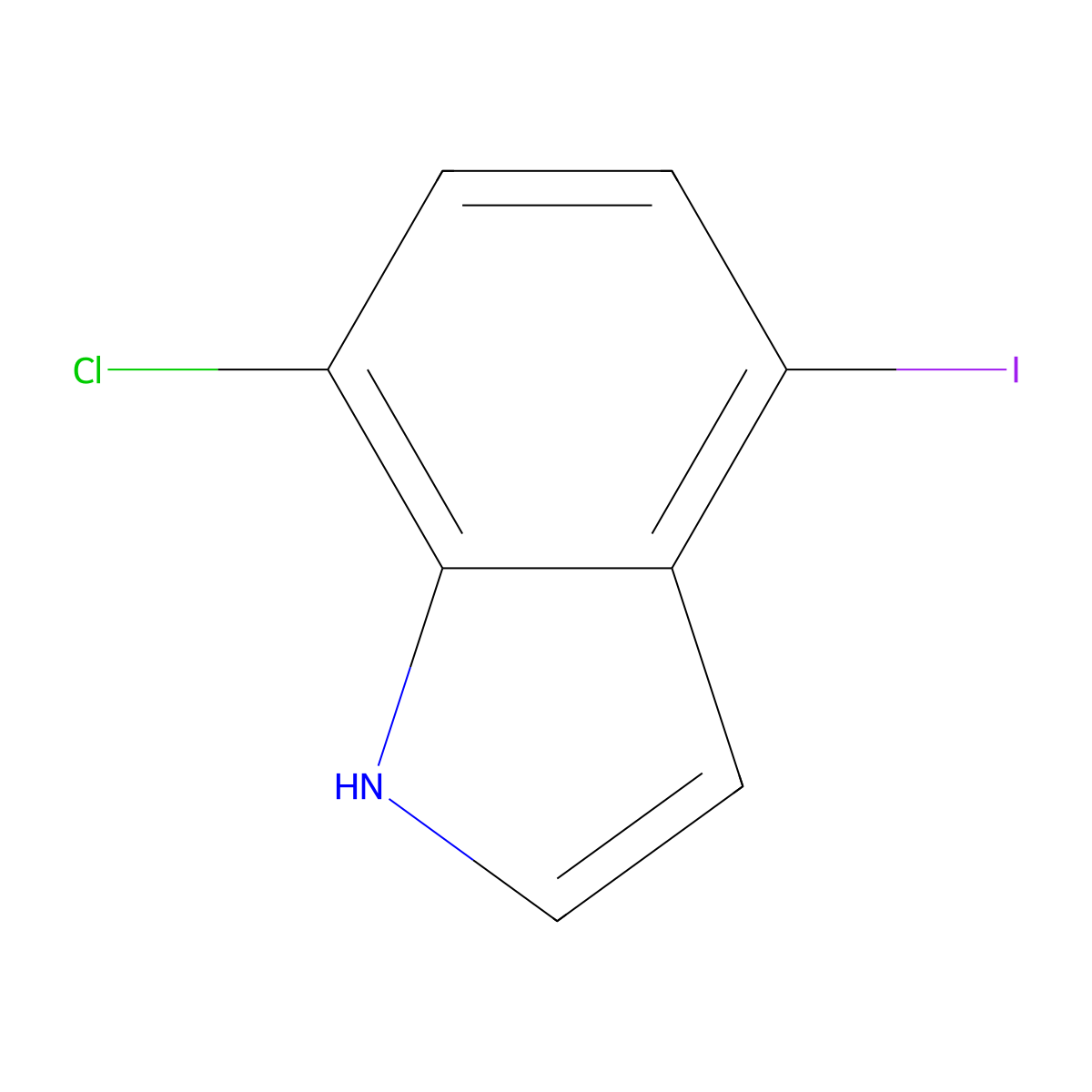 7-chloro-4-iodo-1H-indole molecular structure, CAS 1167055-57-3