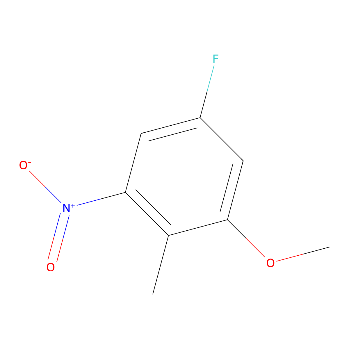 5-Fluoro-1-methoxy-2-methyl-3-nitrobenzene molecular structure, CAS 1167055-65-3