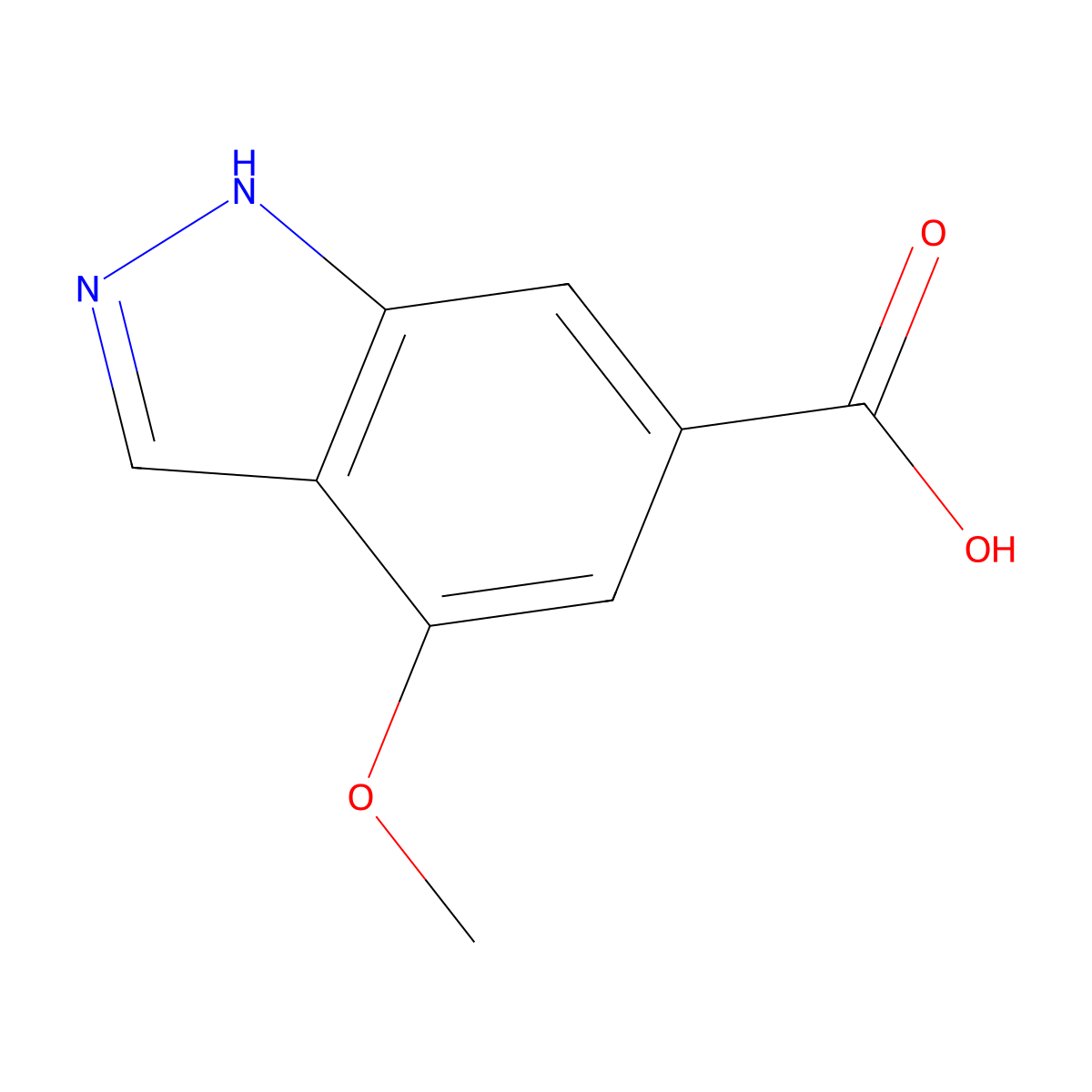 4-Methoxy-1H-indazole-6-carboxylic acid molecular structure, CAS 1167055-67-5