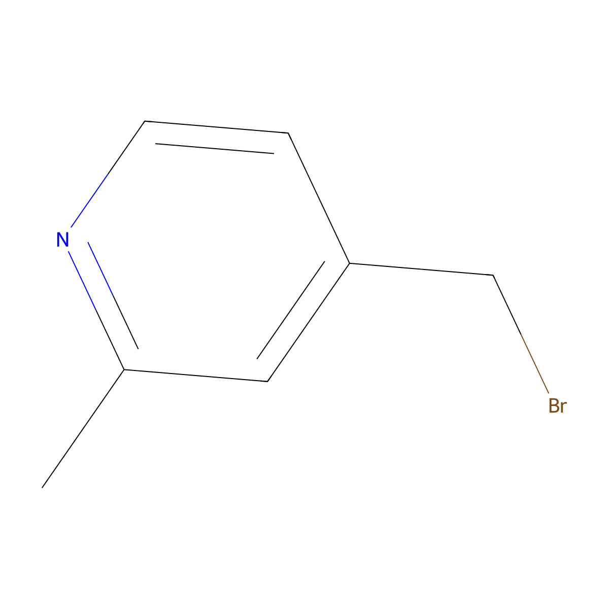 4-(Bromomethyl)-2-methylpyridine molecular structure, CAS 1167055-68-6