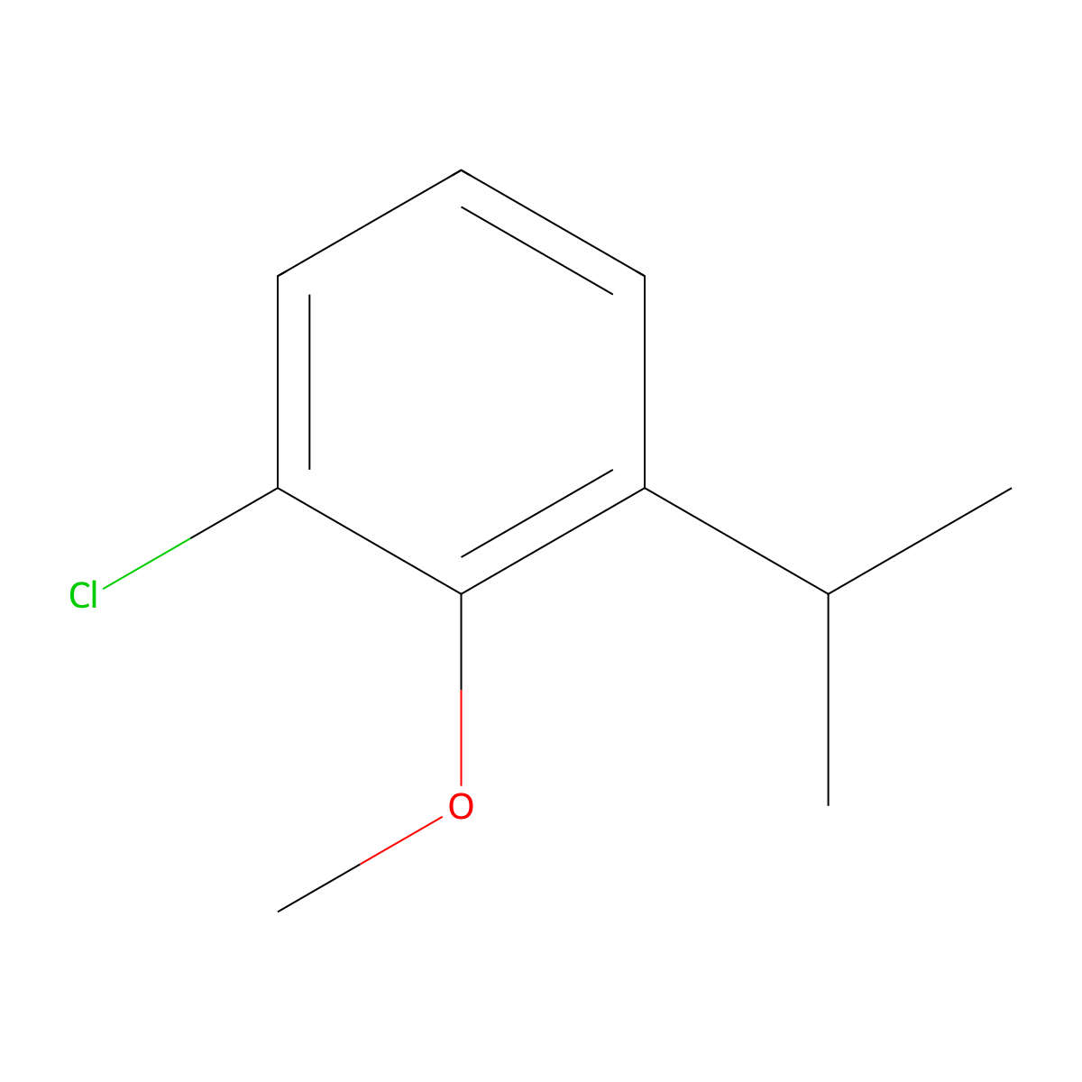 1-Chloro-2-methoxy-3-(propan-2-yl)benzene molecular structure, CAS 1167055-77-7