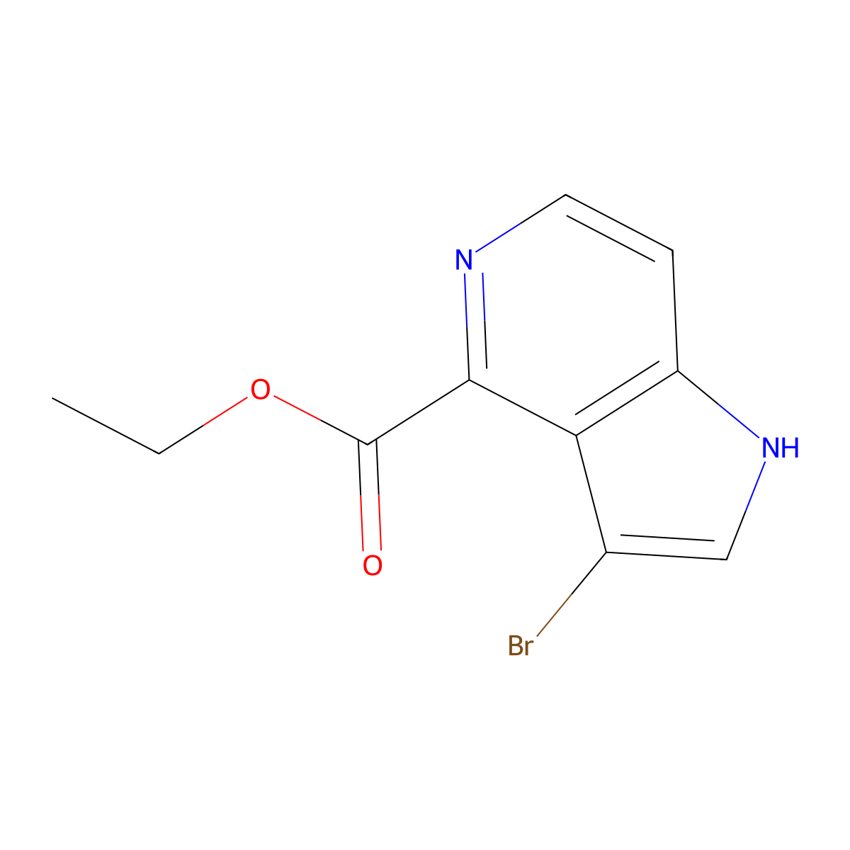 ethyl 3-bromo-1H-pyrrolo[3,2-c]pyridine-4-carboxylate molecular structure, CAS 1167055-83-5