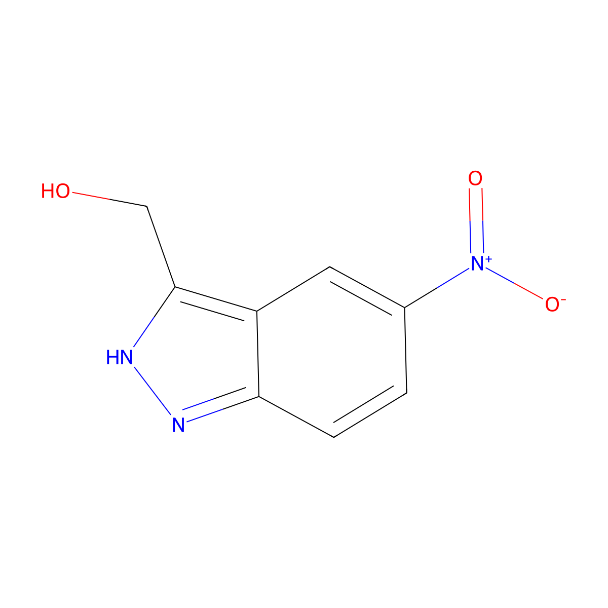 (5-Nitro-1H-indazol-3-yl)methanol molecular structure, CAS 1167055-89-1