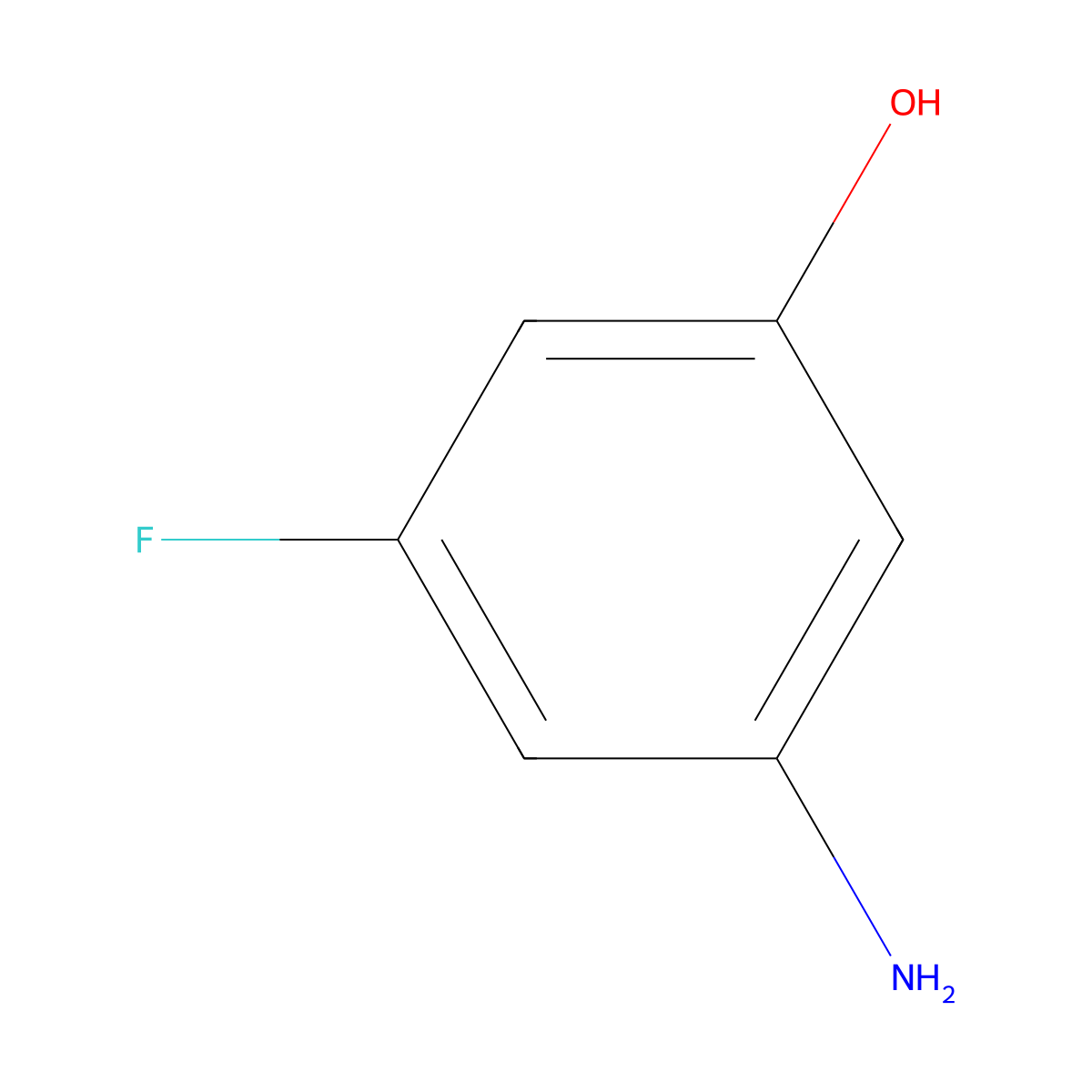 3-Amino-5-fluorophenol molecular structure, CAS 1167055-92-6