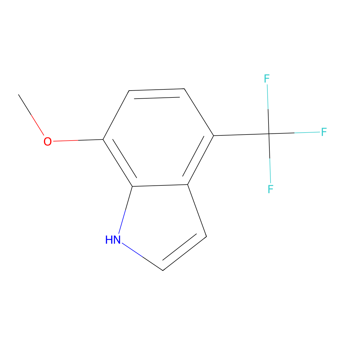 7-methoxy-4-(trifluoromethyl)-1H-indole molecular structure, CAS 1167055-94-8