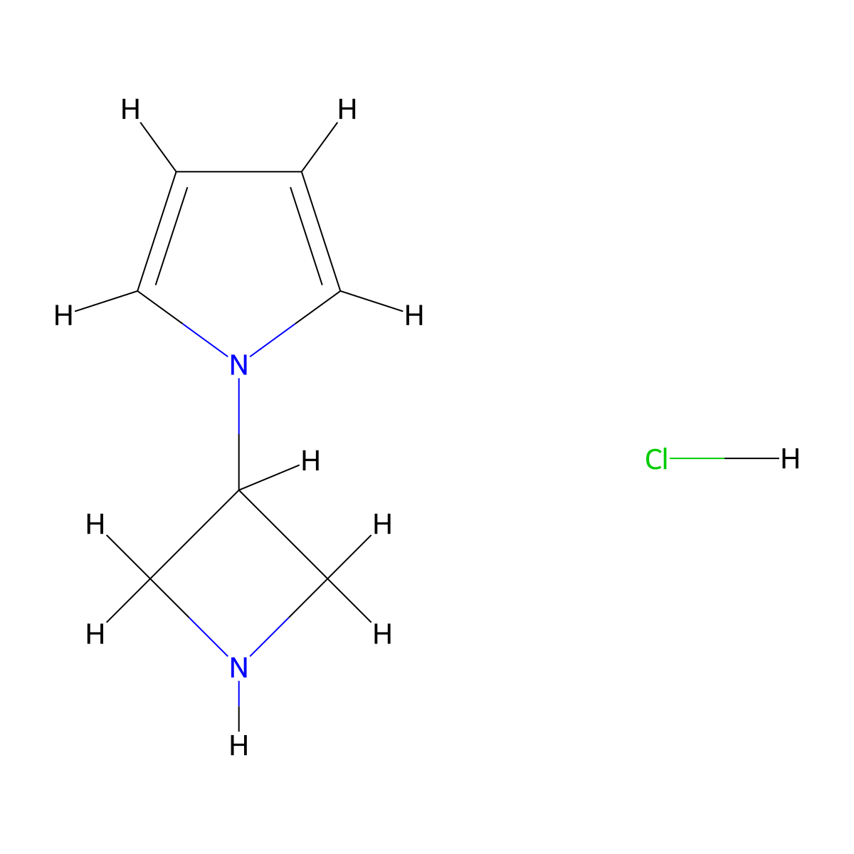 1-(azetidin-3-yl)-1H-pyrrole hydrochloride molecular structure, CAS 1167055-98-2