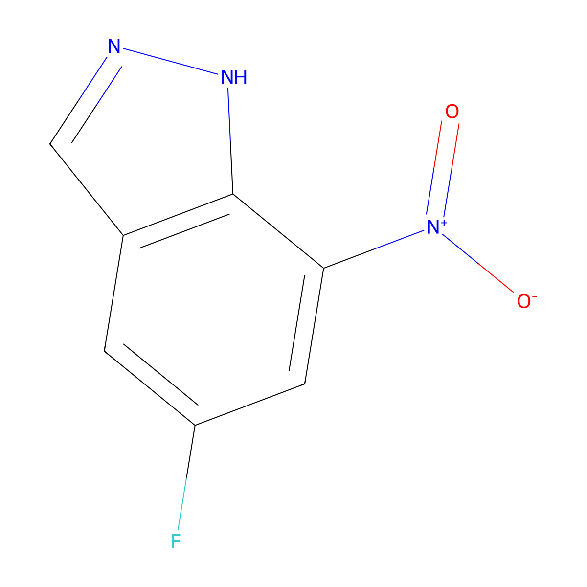 5-fluoro-7-nitro-1H-indazole molecular structure, CAS 1167056-02-1
