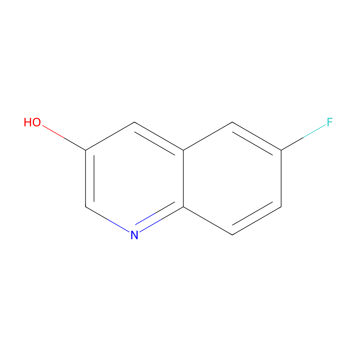 6-Fluoroquinolin-3-ol molecular structure, CAS 1167056-03-2