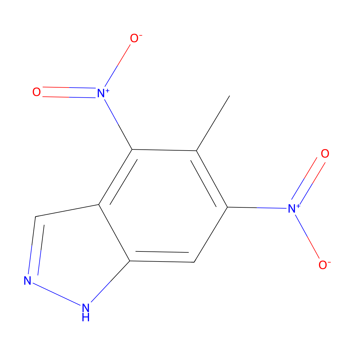 5-methyl-4,6-dinitro-1H-indazole molecular structure, CAS 1167056-10-1