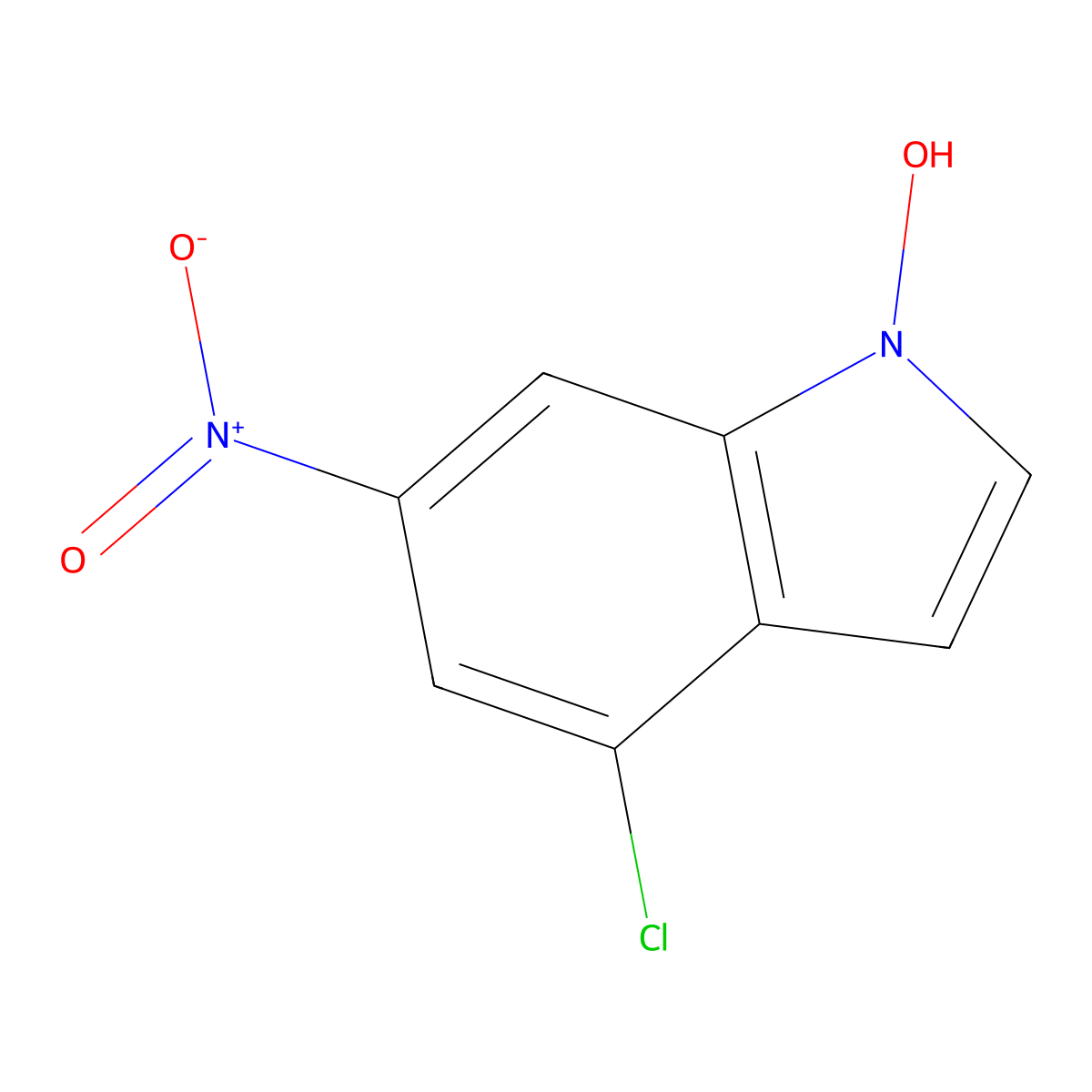 4-Chloro-1-hydroxy-6-nitroindole molecular structure, CAS 1167056-13-4