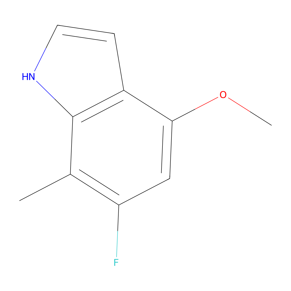 6-fluoro-4-methoxy-7-methyl-1H-indole molecular structure, CAS 1167056-14-5
