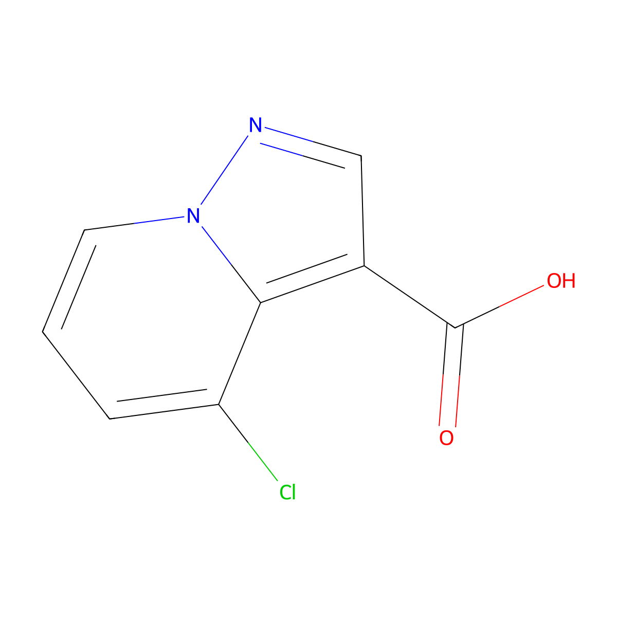 4-Chloropyrazolo[1,5-a]pyridine-3-carboxylic acid molecular structure, CAS 1167056-17-8
