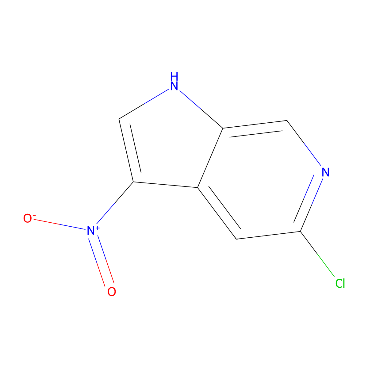 5-Chloro-3-nitro-1H-pyrrolo[2,3-c]pyridine molecular structure, CAS 1167056-19-0