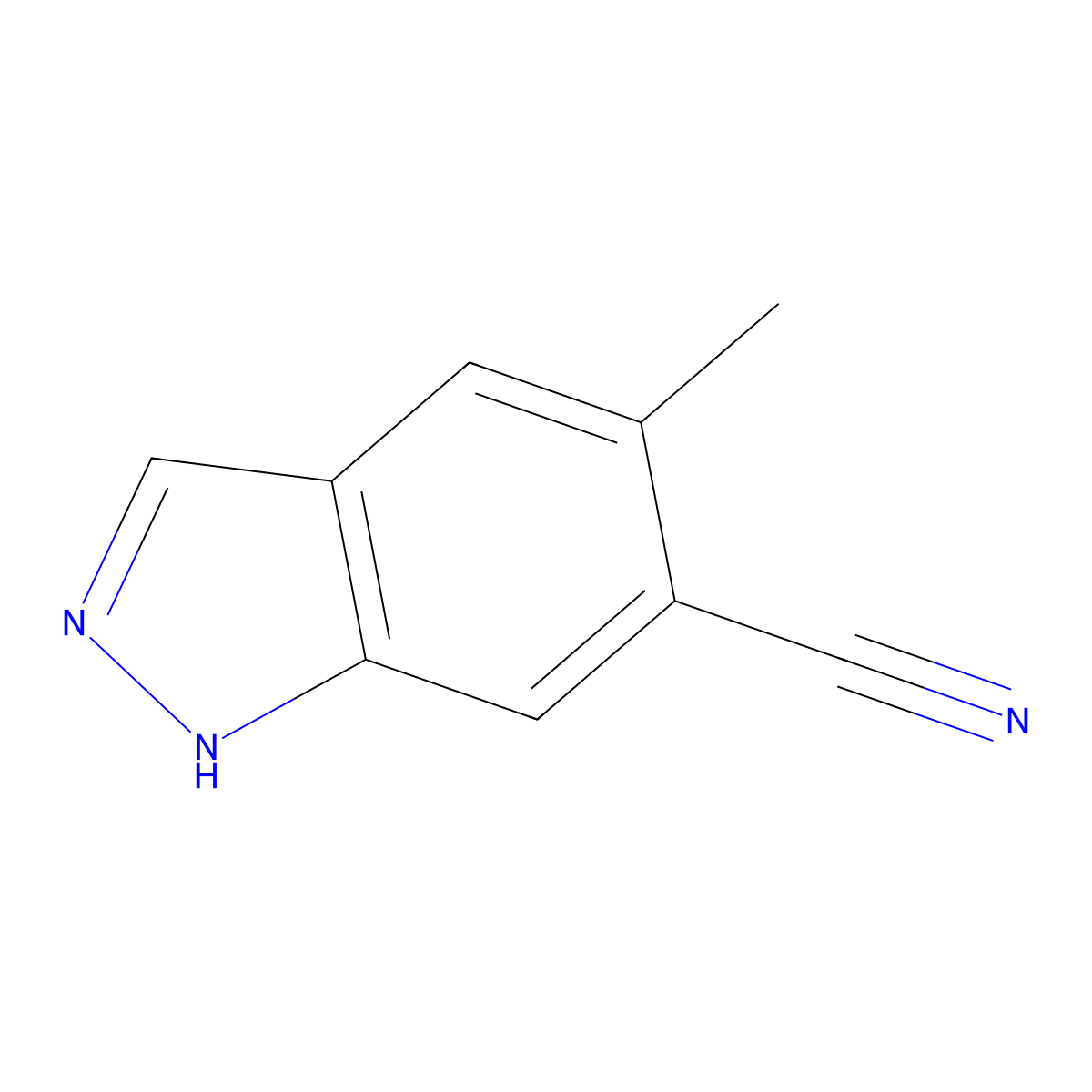 5-methyl-1H-indazole-6-carbonitrile molecular structure, CAS 1167056-20-3